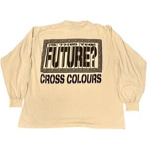 Vintage 90s Cross Colours Is This The Future? Prison Bars Long Sleeve Shirt OSFA